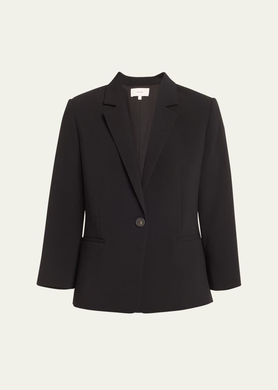 Shrunken Bracelet-Sleeve Blazer