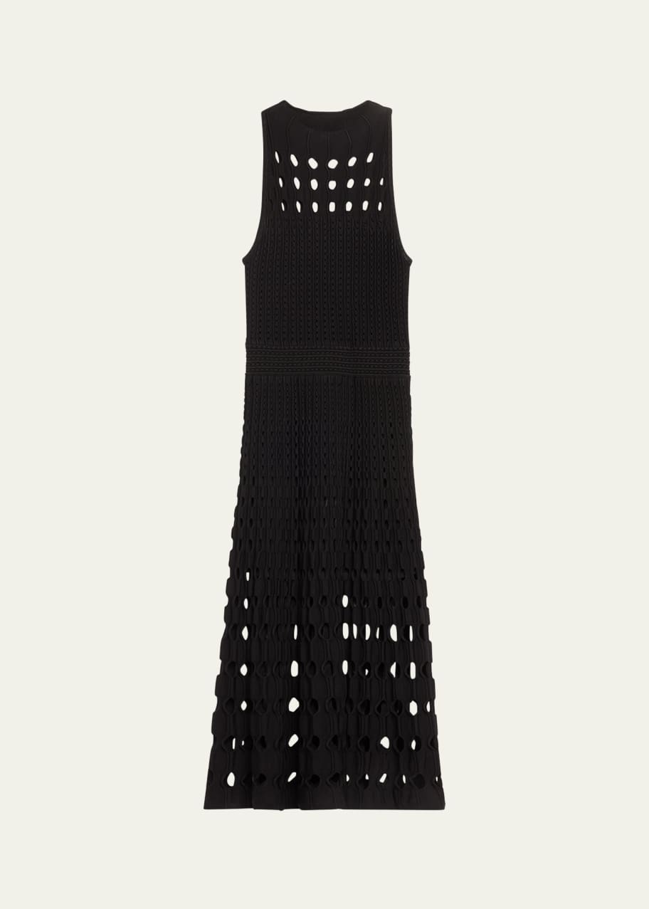 Image 1 of 1: Nash Sleeveless Halter Crochet Midi Dress