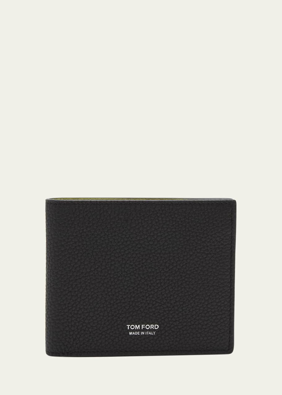 【TOM FORD】 T Line leather bifold wallet TOM FORD Men's T Line Printed Leather Bifold Card Holder