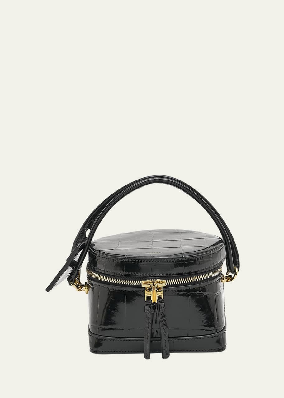 Image 1 of 1: Le Vanito Croc-Embossed Shoulder Bag