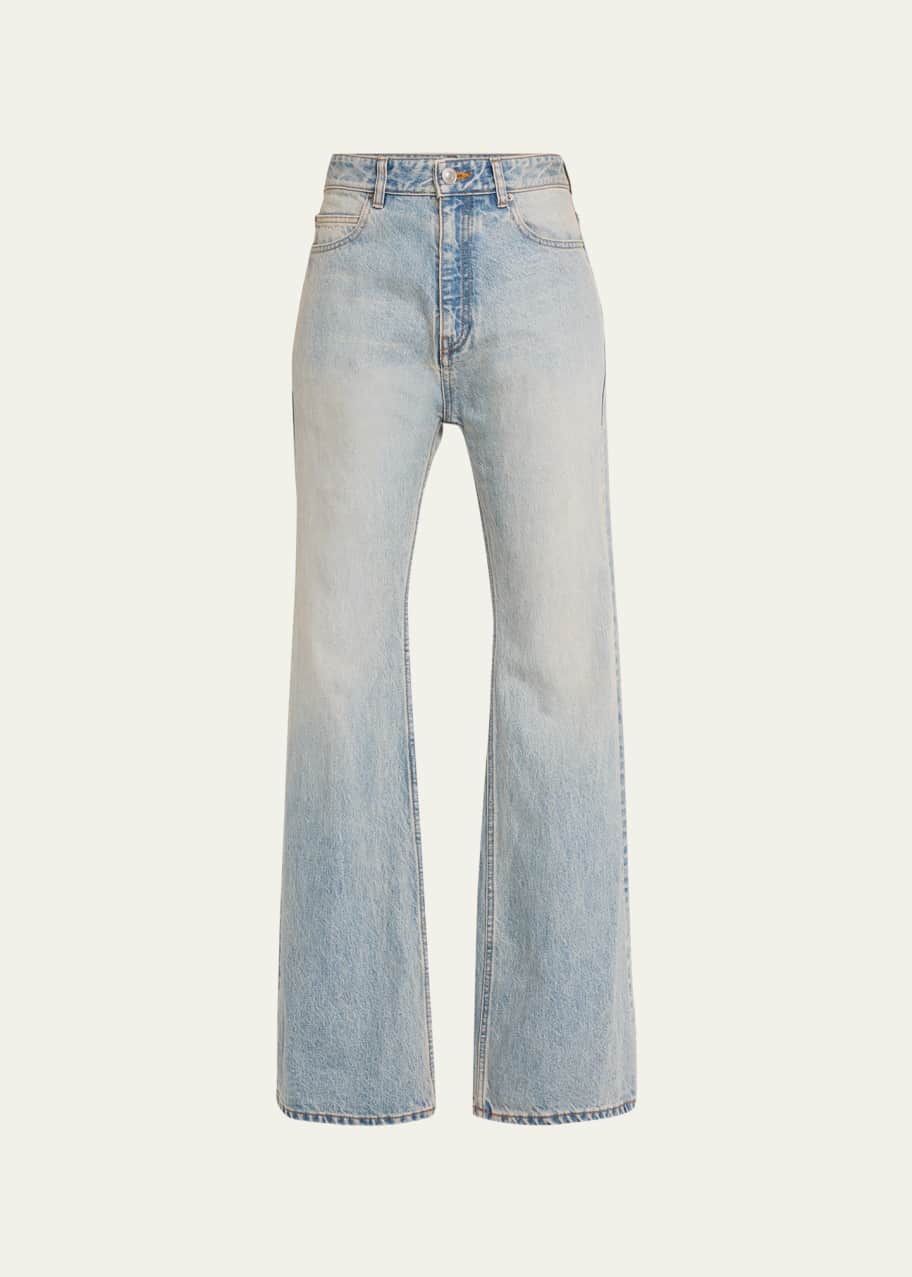 Balenciaga Flared Denim Pants - Bergdorf Goodman