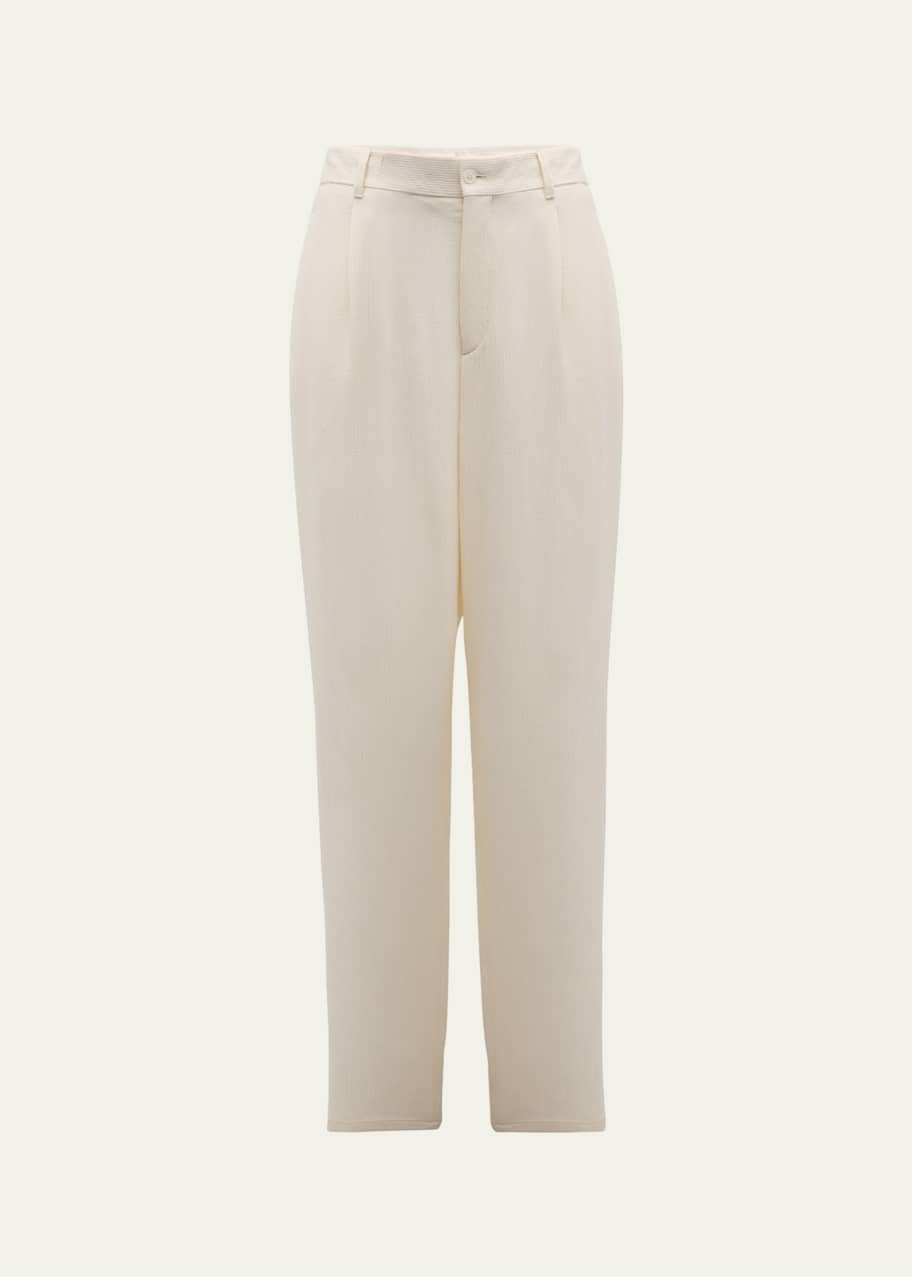 Giorgio Armani Men's Pleated Wool-Blend Suit Pants - Bergdorf Goodman