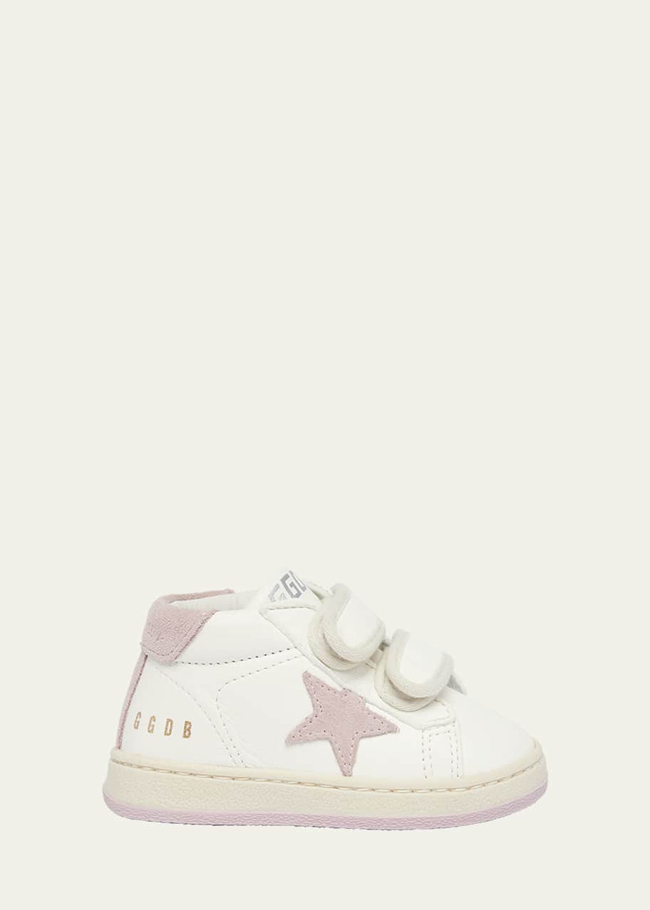 Image 1 of 1: Girl's June Nappa Leather Glitter Star Sneakers, Baby/Toddler
