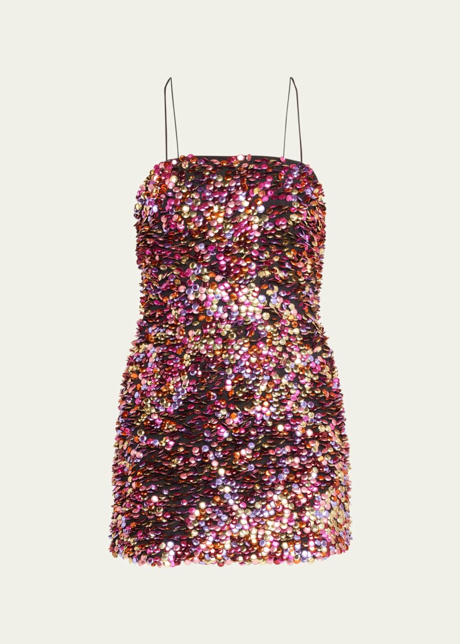 knee length dresses for ladies Ramy Brook Milena Sequin Mini Dress – DGFOutlet main image 1