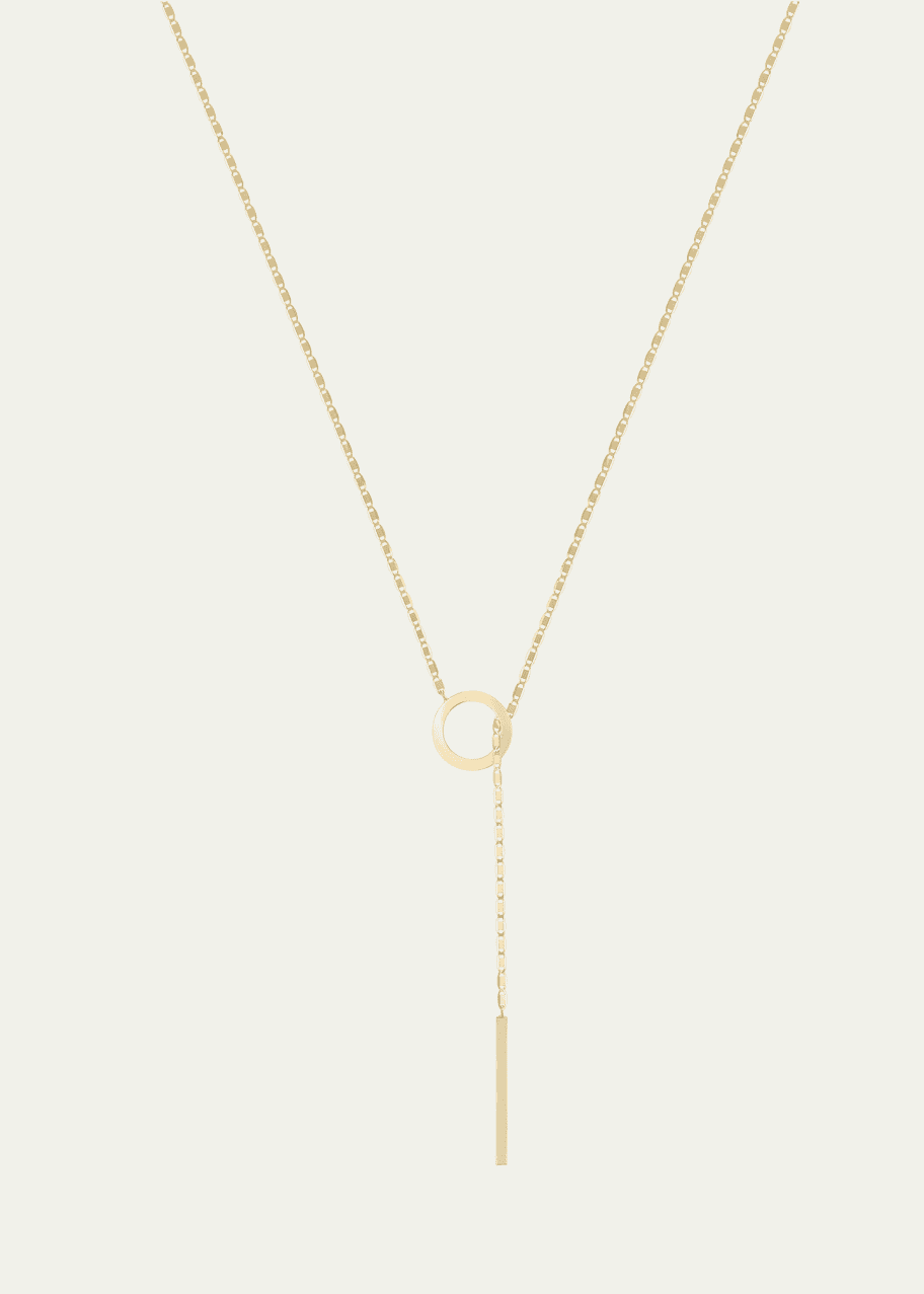 Image 1 of 1: Petite Malibu Circle Toggle Lariat Necklace