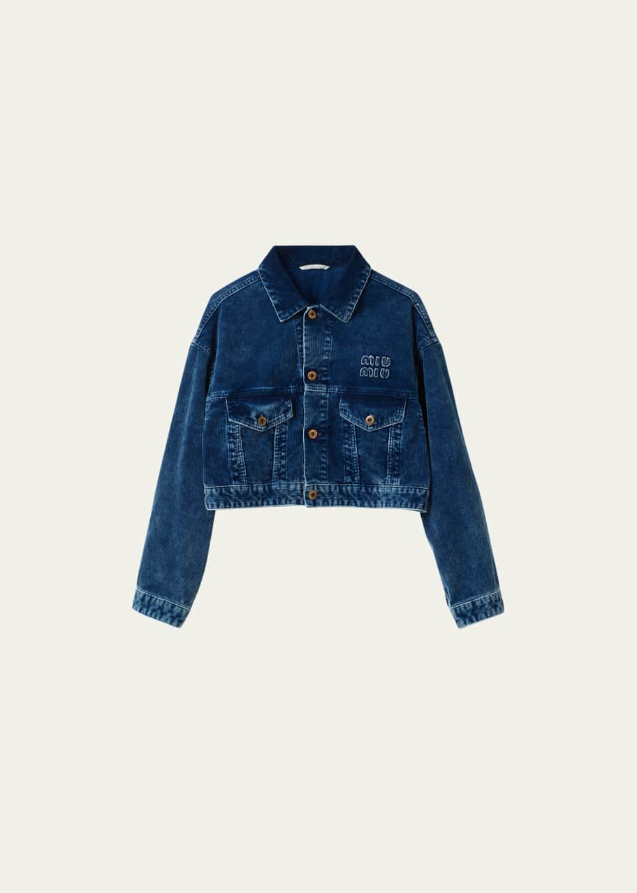 Miu Miu Velvet Cropped Jacket - Bergdorf Goodman