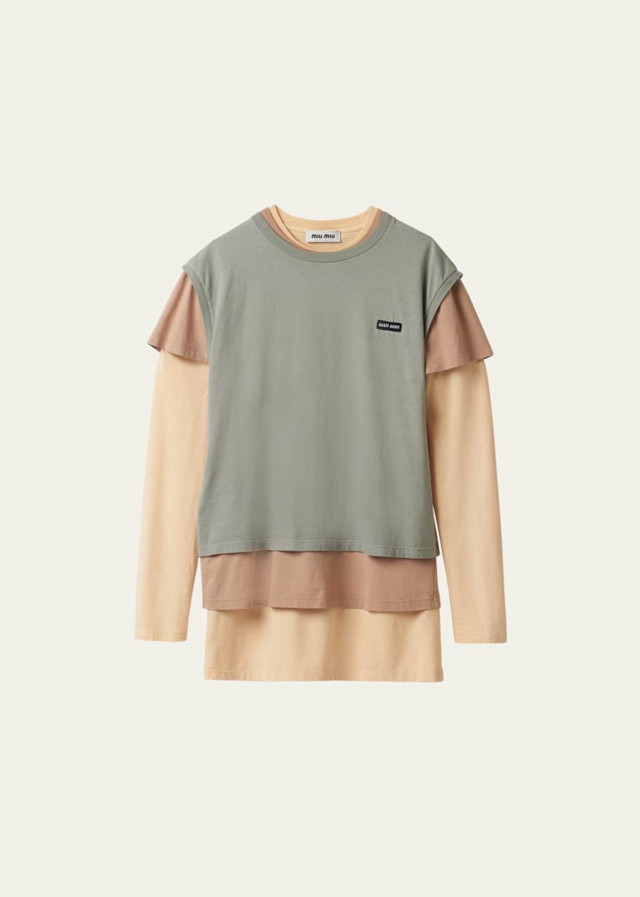 【大人カジュアル×マルチユース】Miu Miu Tシャツ 3枚セット Miu Miu Layered 3-Pack T-Shirt - Bergdorf Goodman