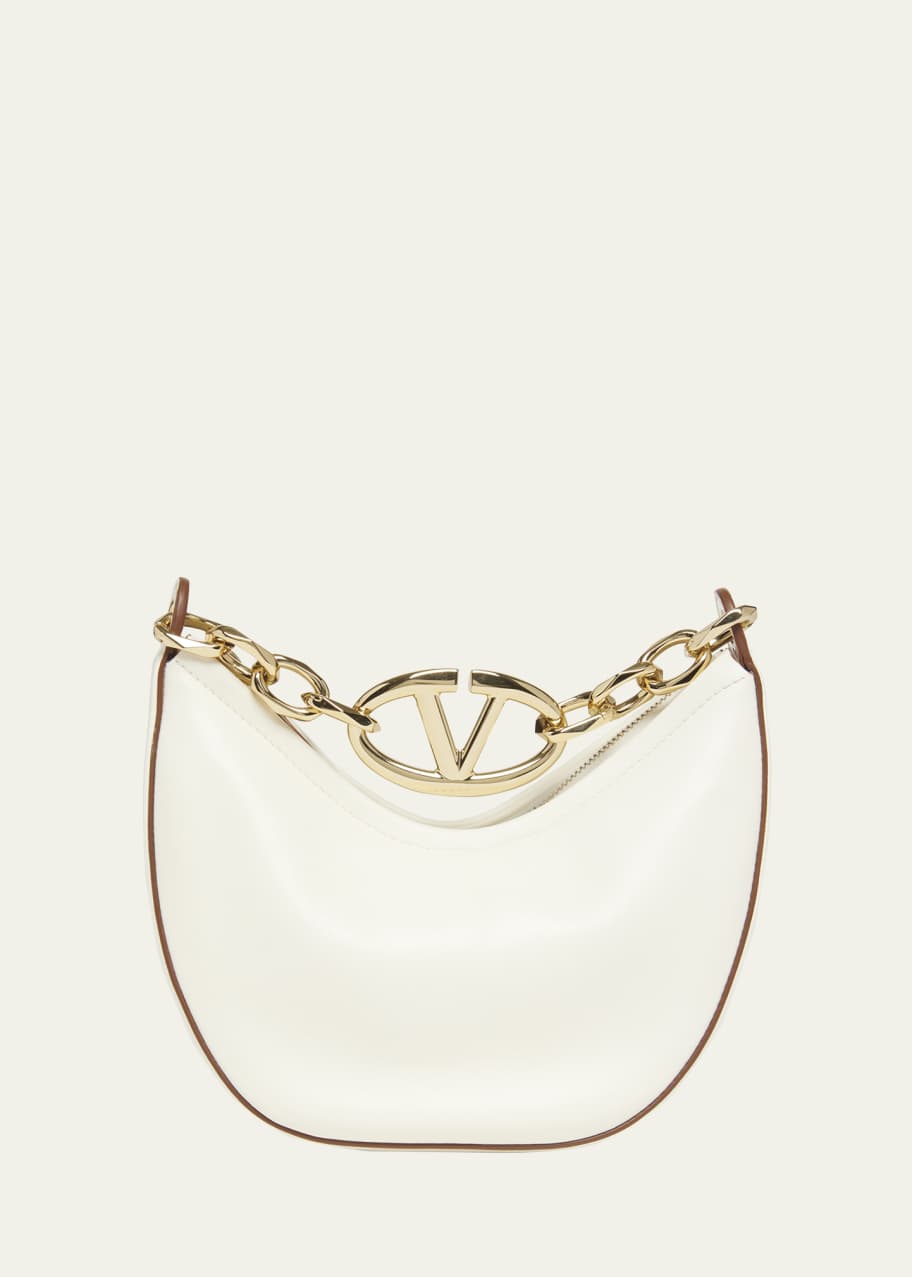Mini VLOGO Moon Leather Hobo Bag