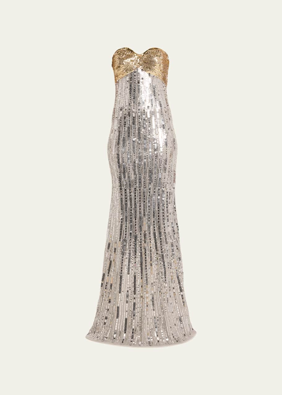 prabal gurung gold dress Center of Attention Sequins Dress Gold, L Ellae Lisque - Perfect Lace Dress for Birthdays & Date Nights main image 1