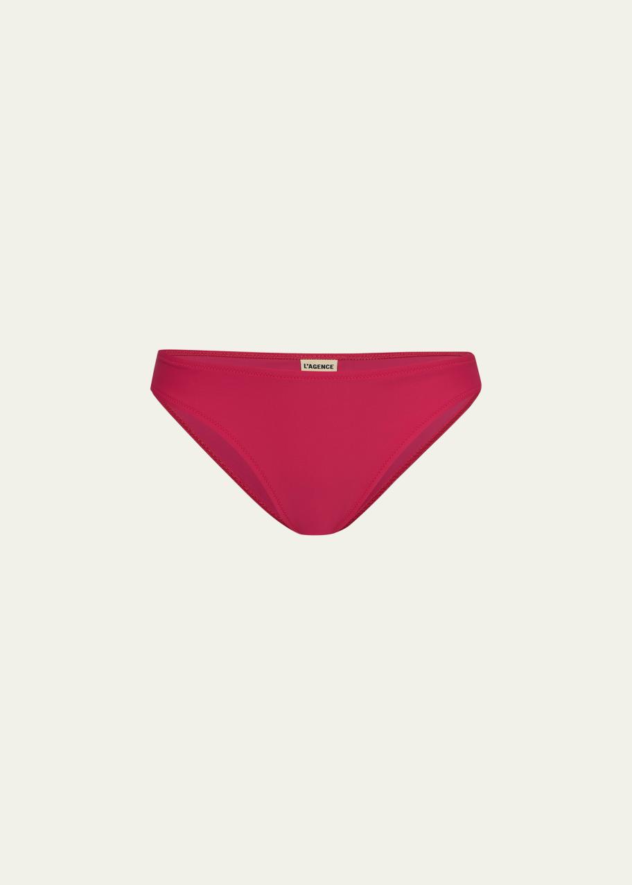 L'Agence Nicole Solid Classic Bikini Bottoms - Bergdorf Goodman