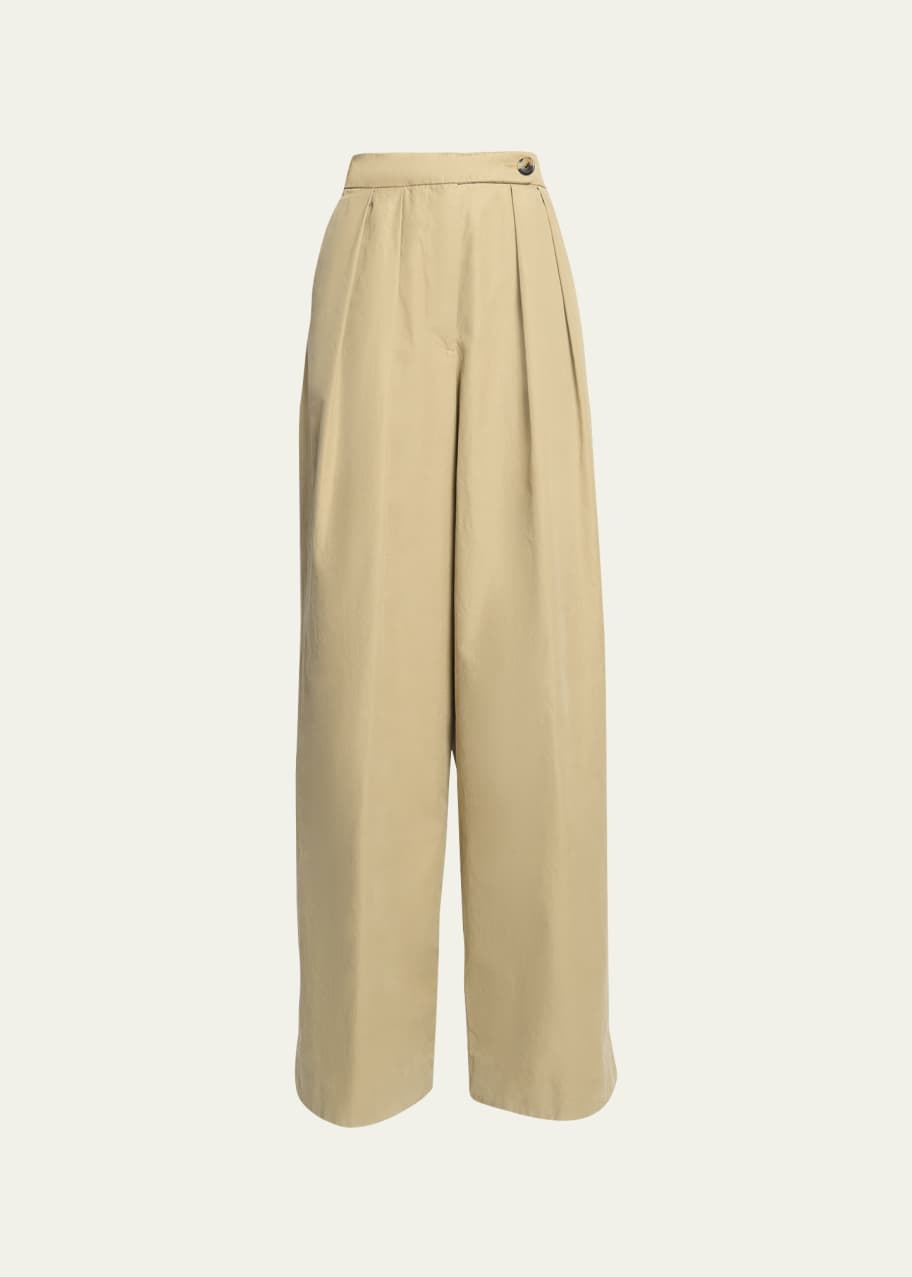 Image 1 of 1: Pamplona Pleated Wide-Leg Pants