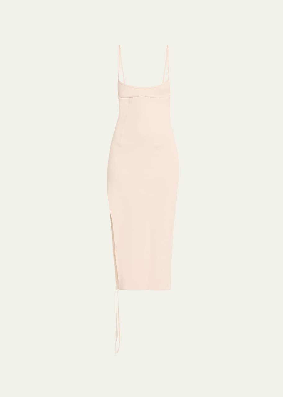Image 1 of 1: Sleeveless Knit Combo Midi Dress