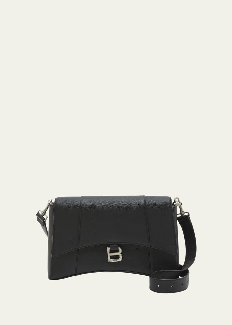 Balenciaga Men's Downtown Leather Messenger Bag - Bergdorf