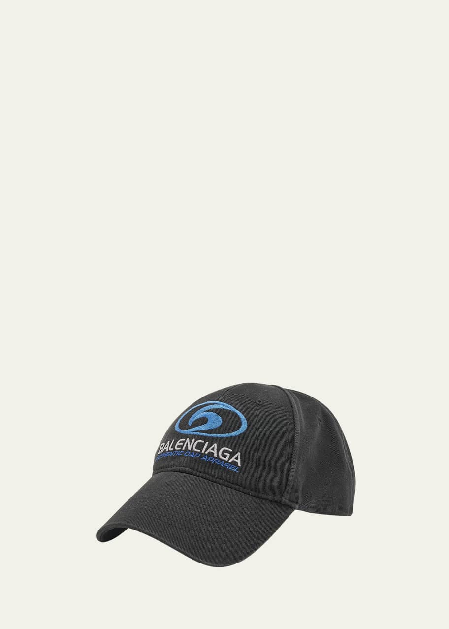 【2024SS】BALENCIAGA surfer baseball cap Balenciaga Men's Embroidered Surfer Baseball Cap - Bergdorf Goodman