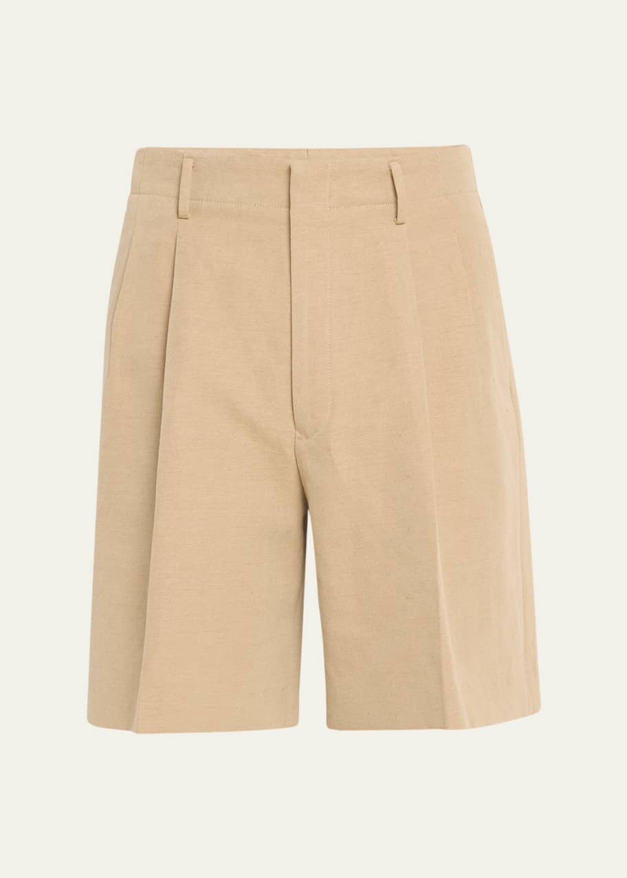 Image 1 of 1: Men's Joetsu Pleated Twill Bermuda Shorts