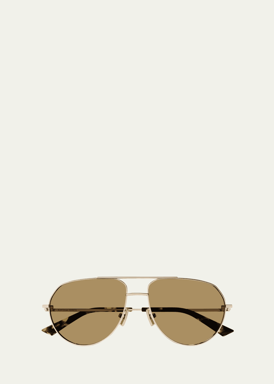 Image 1 of 1: Logo Metal Aviator Sunglasses