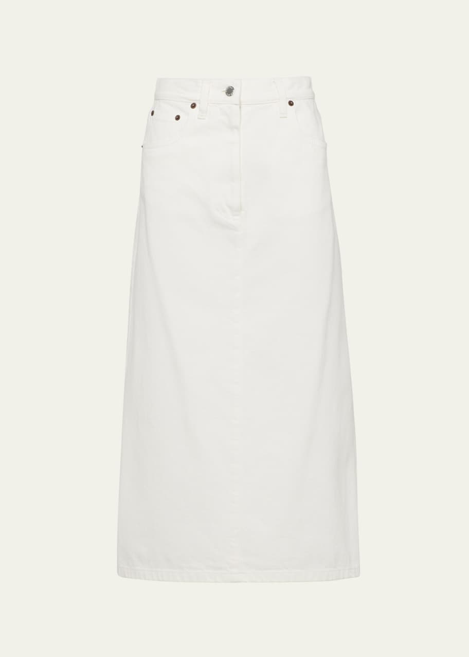 Image 1 of 1: Denim Midi Skirt