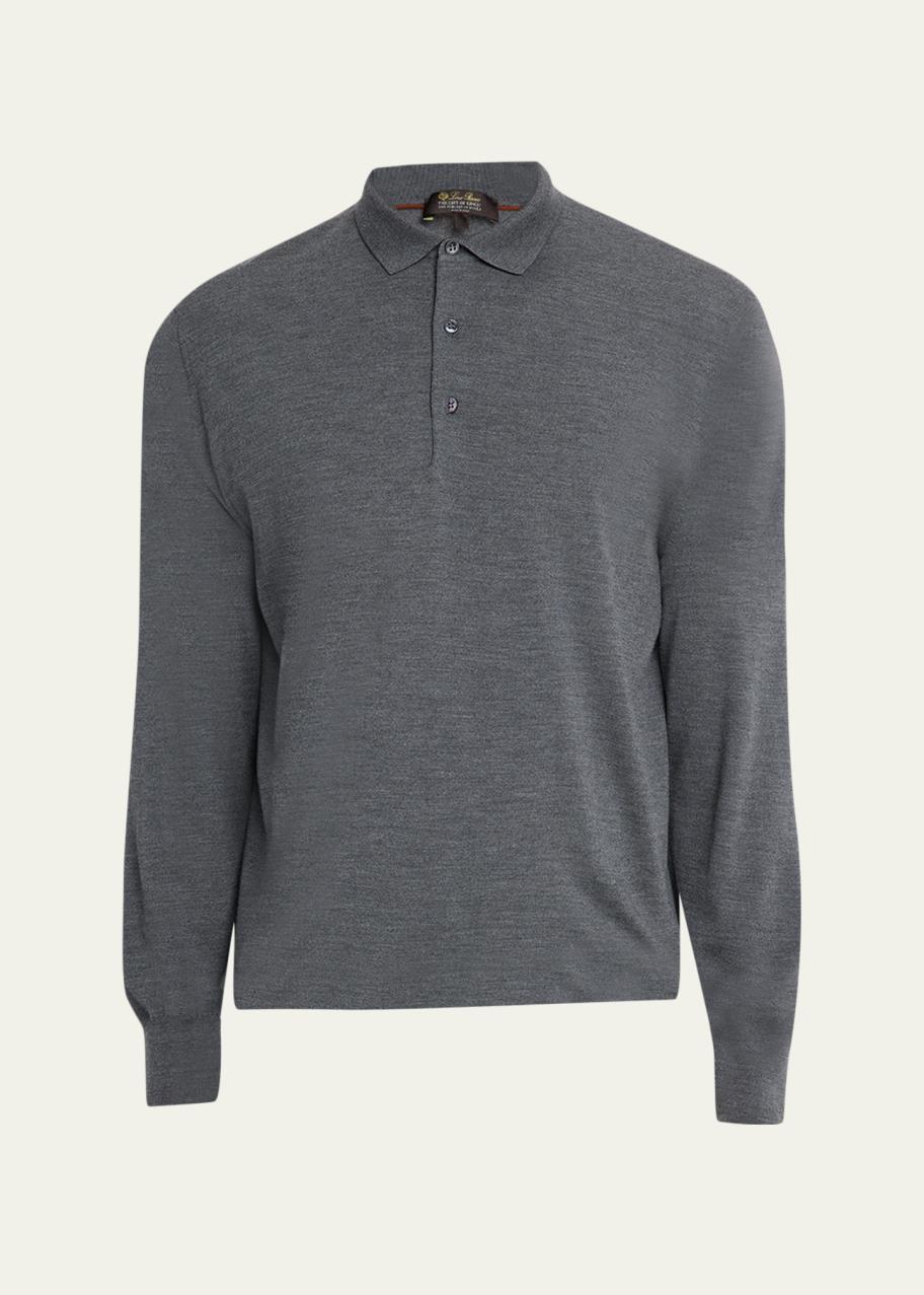 Loro Piana Men's Gift Of Kings Wool Polo Sweater - Bergdorf Goodman
