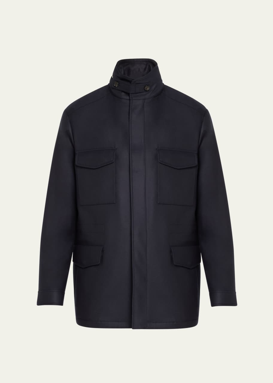 Image 1 of 1: Men's Traveller Stand-Collar Wool Utility Coat