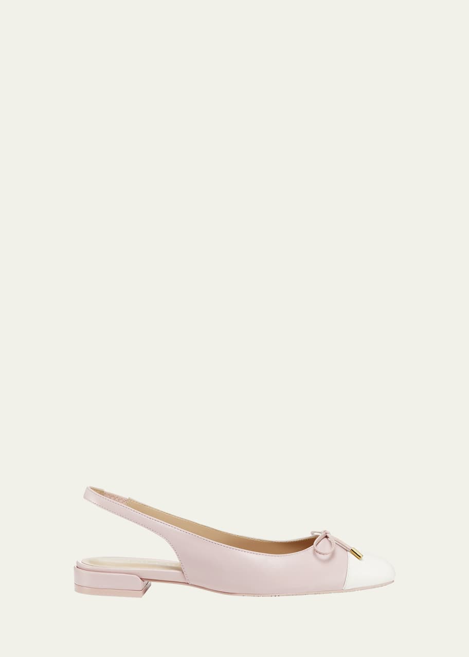 Image 1 of 1: Sleek Bicolor Slingback Ballerina Flats