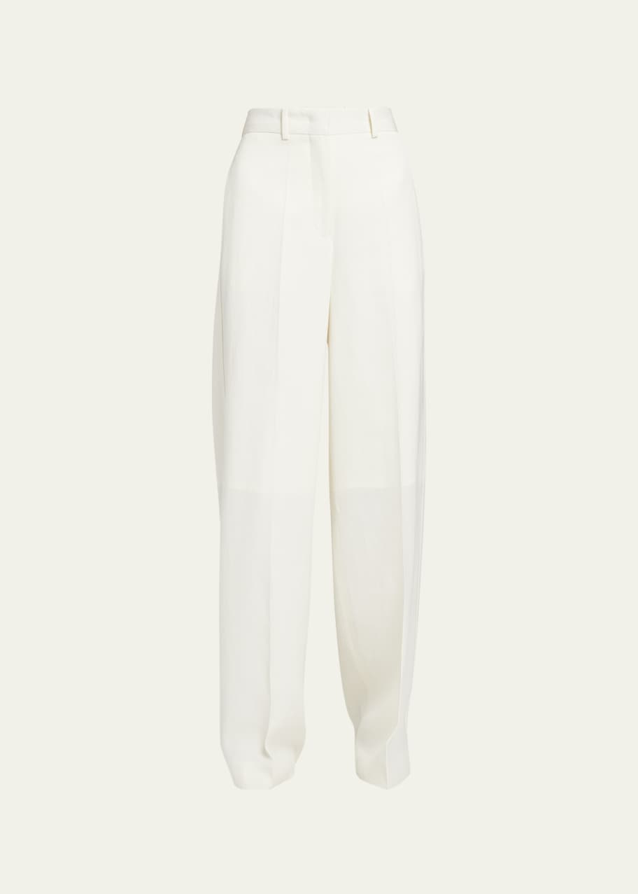 パンツ Jil Sander Viscose And Linen Wide-Leg Pants Jil Sander Wide-Leg Tailored Viscose Linen Pants - Bergdorf