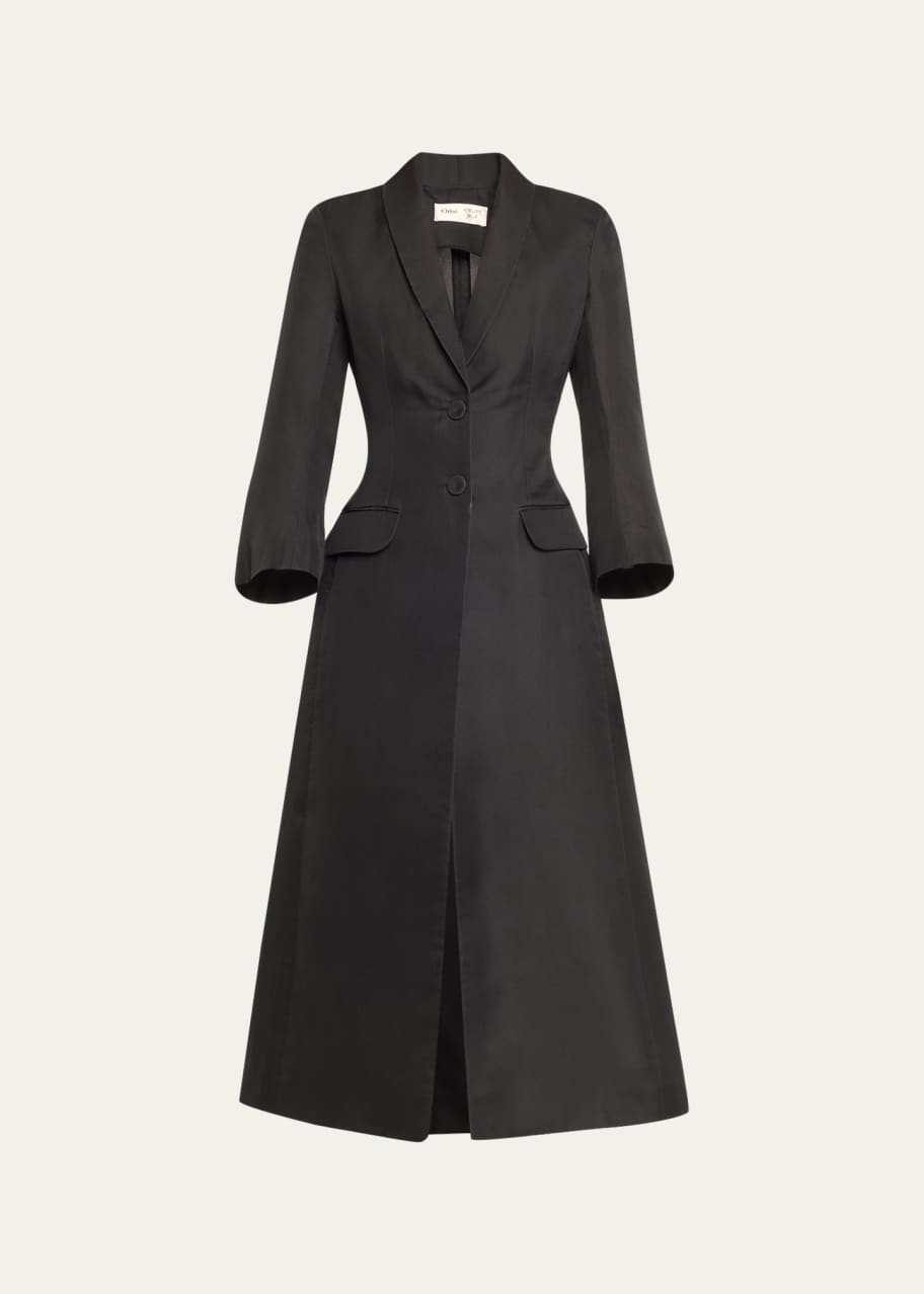 Chloe x Atelier Jolie Single Breasted A Line Long Coat Bergdorf Goodman