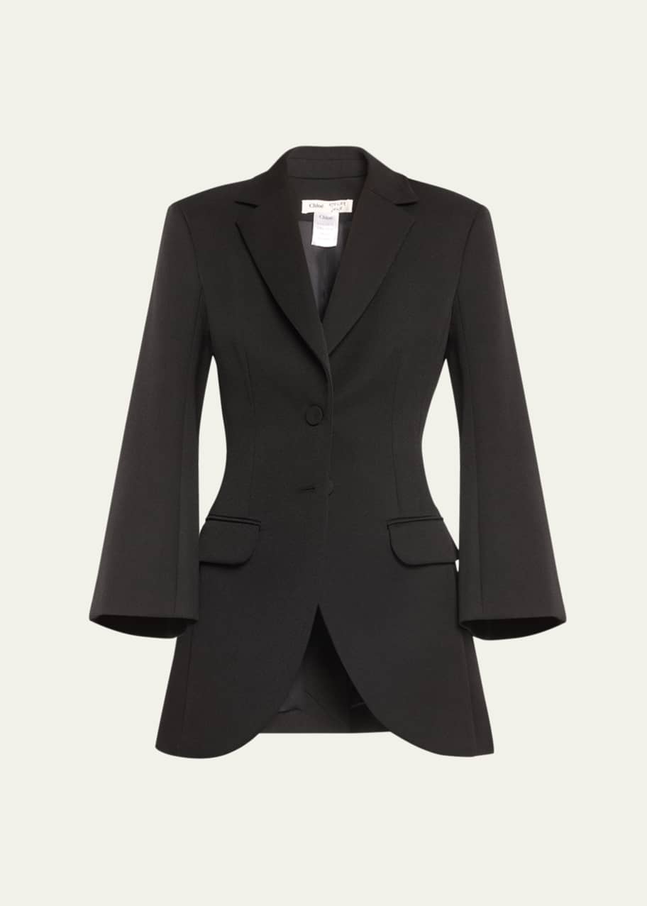 ジャケット CHLOE BLAZERS BLACK - WHITE 1 Chloe x Atelier Jolie Single-Breasted A-Line Blazer Jacket