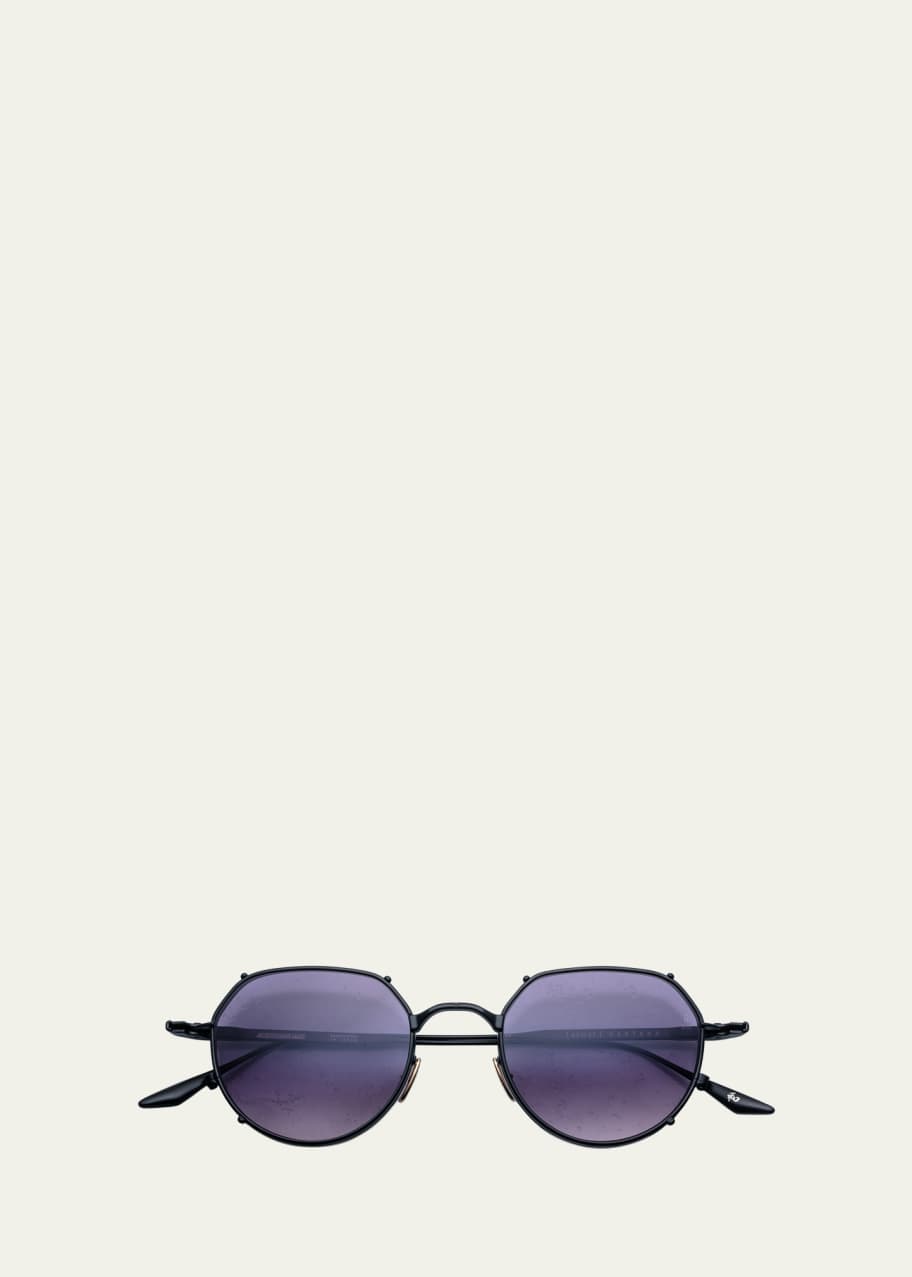 Image 1 of 1: Men's Hartana Titanium Round Sunglasses