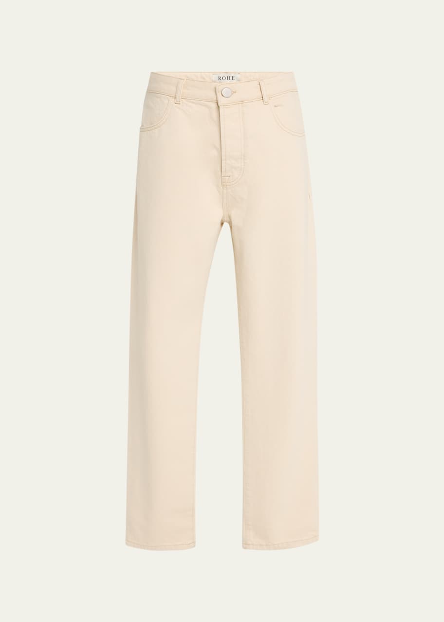 Image 1 of 1: Men's Ecru Straight-Leg Jeans