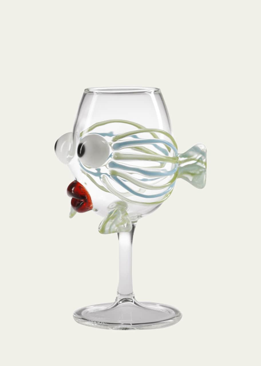 Image 1 of 1: Tropical Fish Wine Glass
