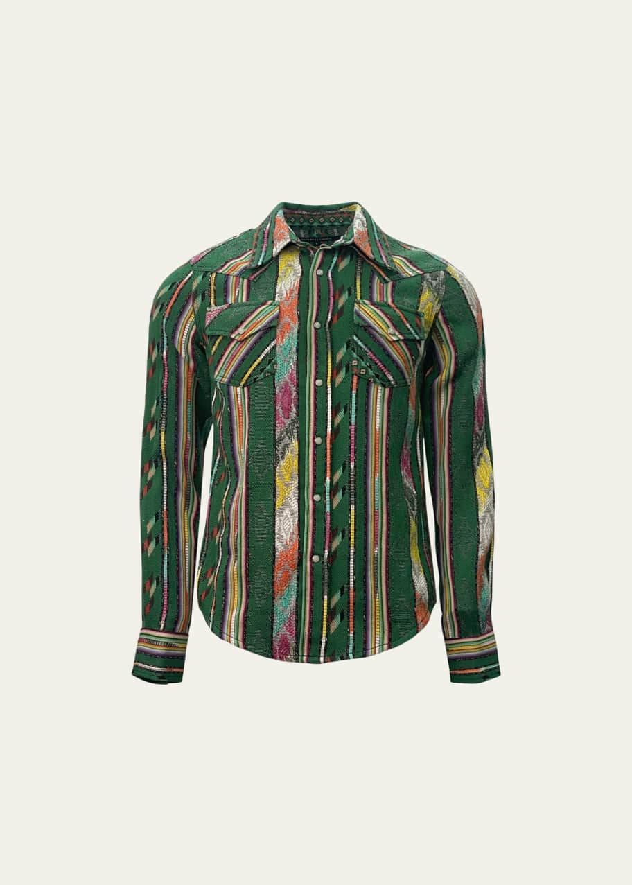 Image 1 of 1: Men's Zerape Striped Western Shirt