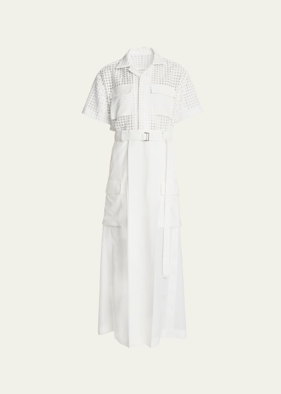 chinese dress ladies Asymmetrical Lace Dress by Sacai main image 1