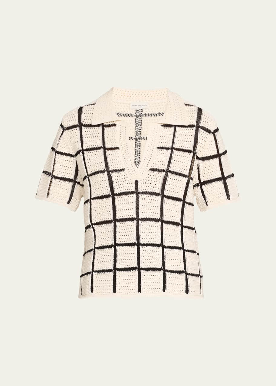 Dries Van Noten Tiramisu Knit Polo Top - Bergdorf Goodman