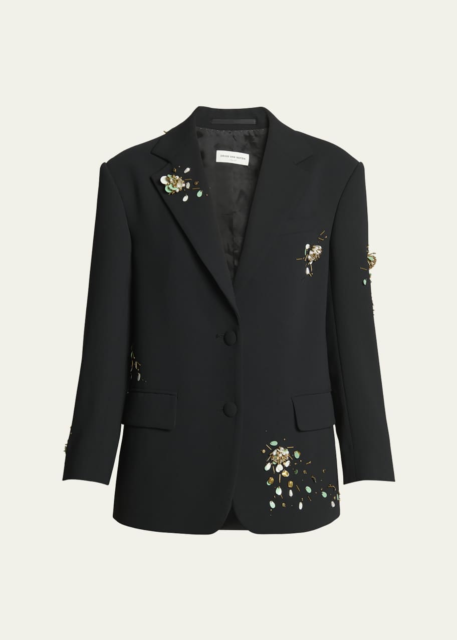 Dries Van Noten Birdy Embroidered Single-Breasted Jacket