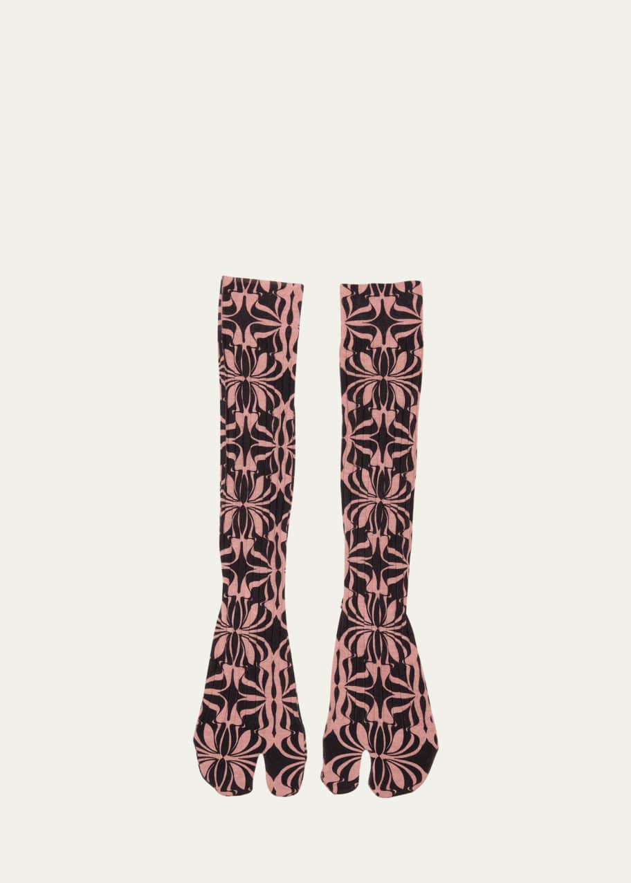 Image 1 of 1: Printed Split Toe Socks