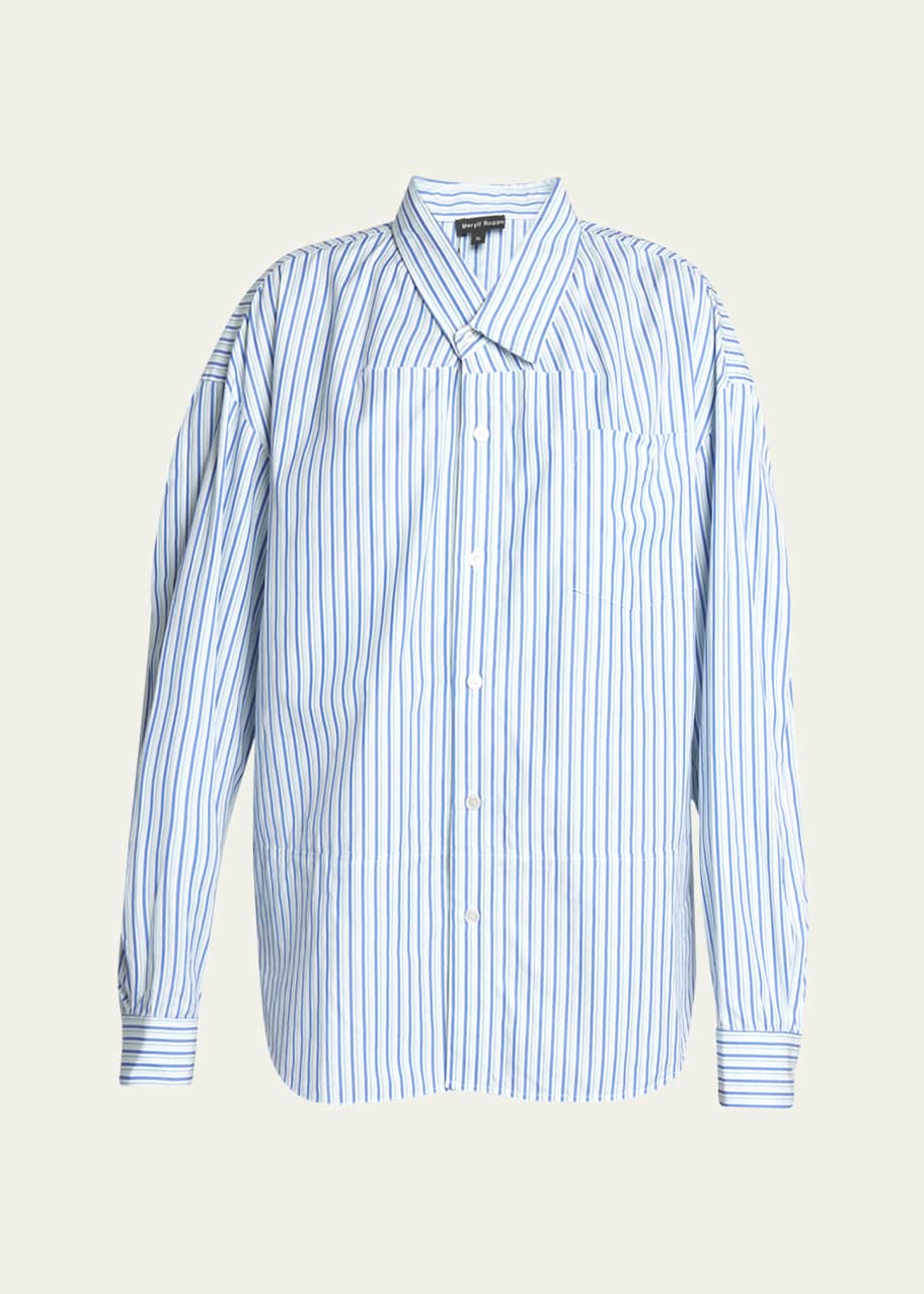 『Meryll Rogge 』ストライプ長袖シャツ MERYLL ROGGE Stripe Button Down Boule Shirt - Bergdorf Goodman