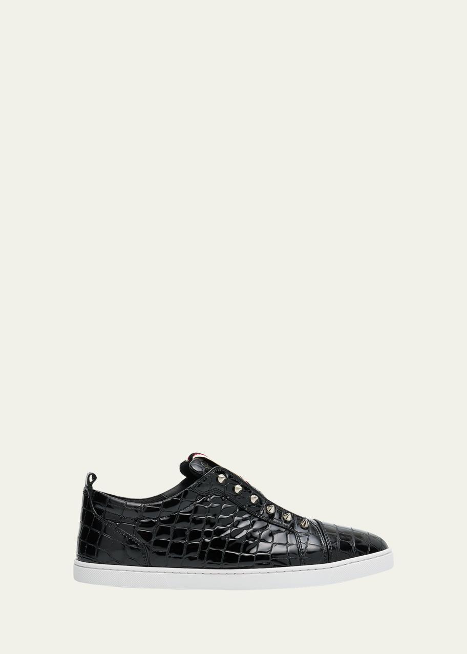 Christian Louboutin Men's F.A.V Fique A Vontade Croc-Effect Slip