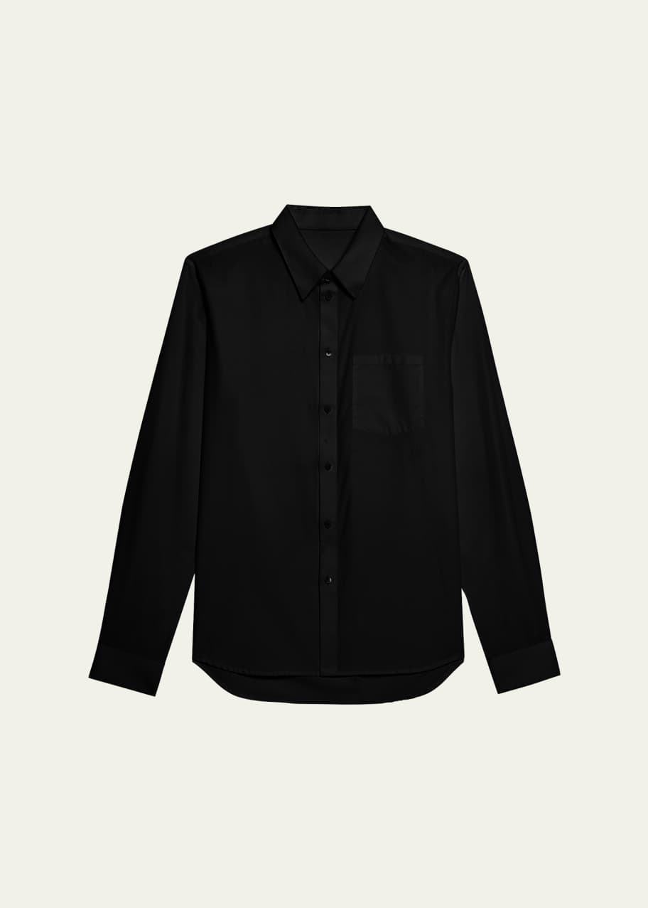 Image 1 of 1: Men's Classic Button-Down Soft Cotton Shirt