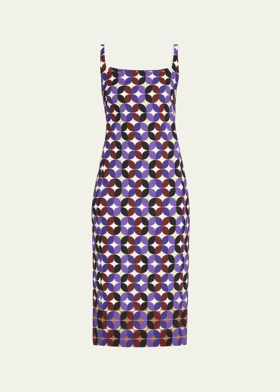 Image 1 of 1: Deban Patterned Midi Dress