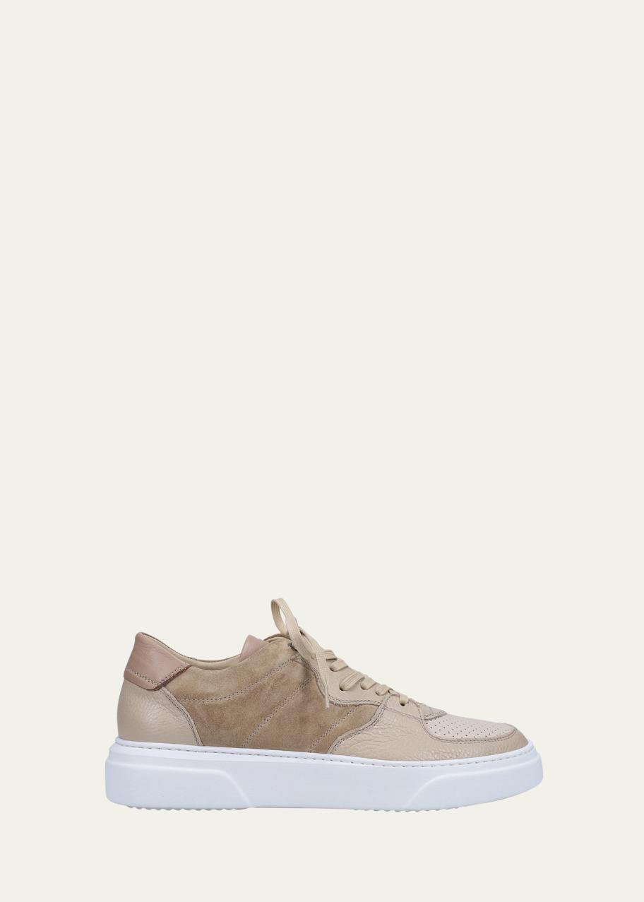 Ron White Men's Macklan Suede and Microfiber Low-Top Sneakers ...