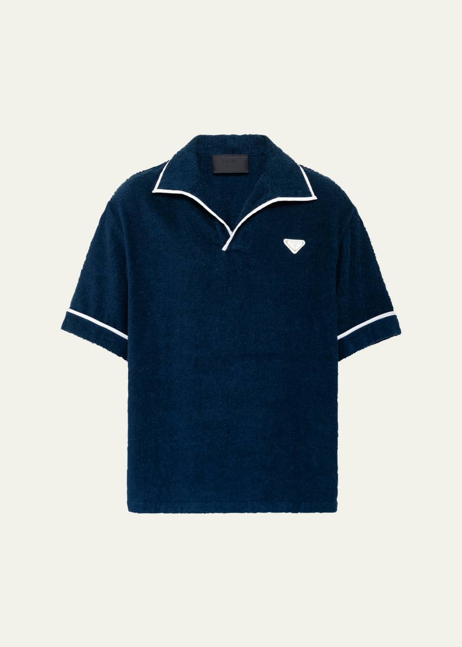 Prada Men's Cotton Terry Polo Shirt - Bergdorf Goodman