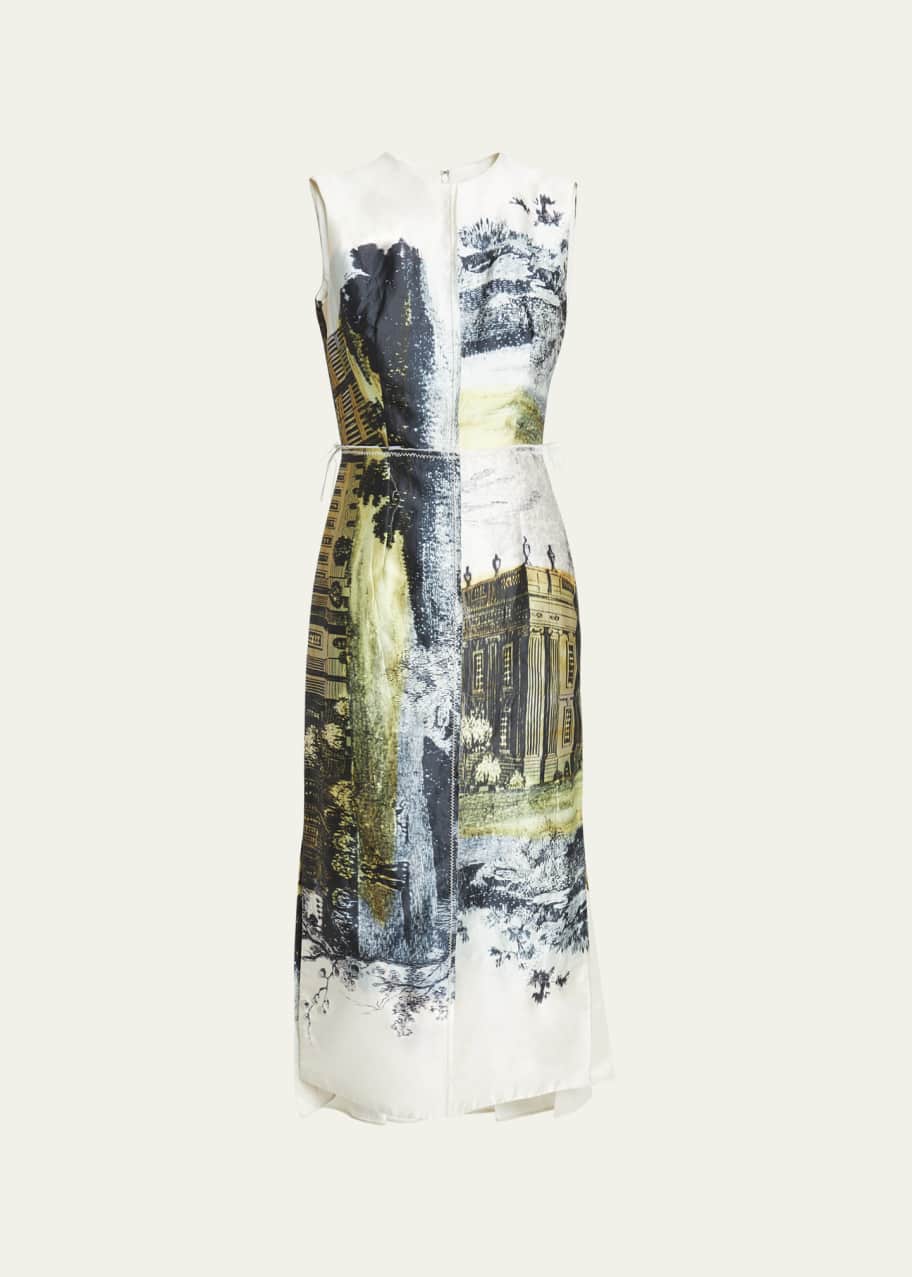 erdem pleated dress Erdem for HM Pleated Floral Tier Dress (XS)  dry vtg and