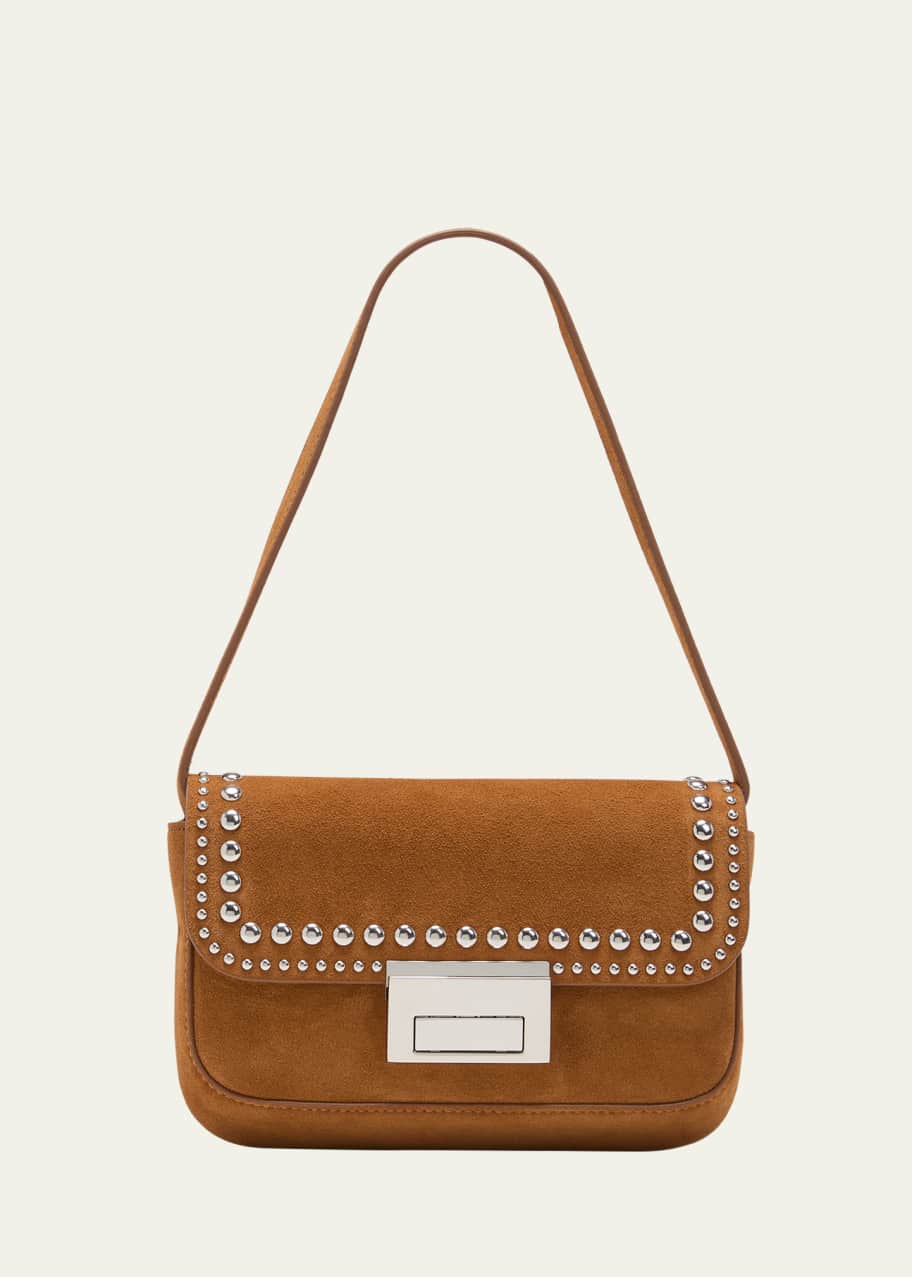 Image 1 of 1: Stefania Studded Flap Shoulder Bag