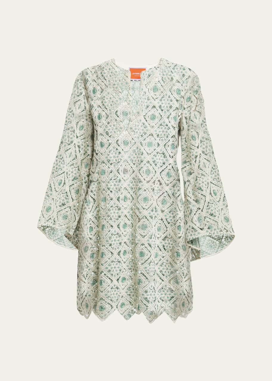 La DoubleJ The Kaftan Mini Macrame Dress - Bergdorf Goodman