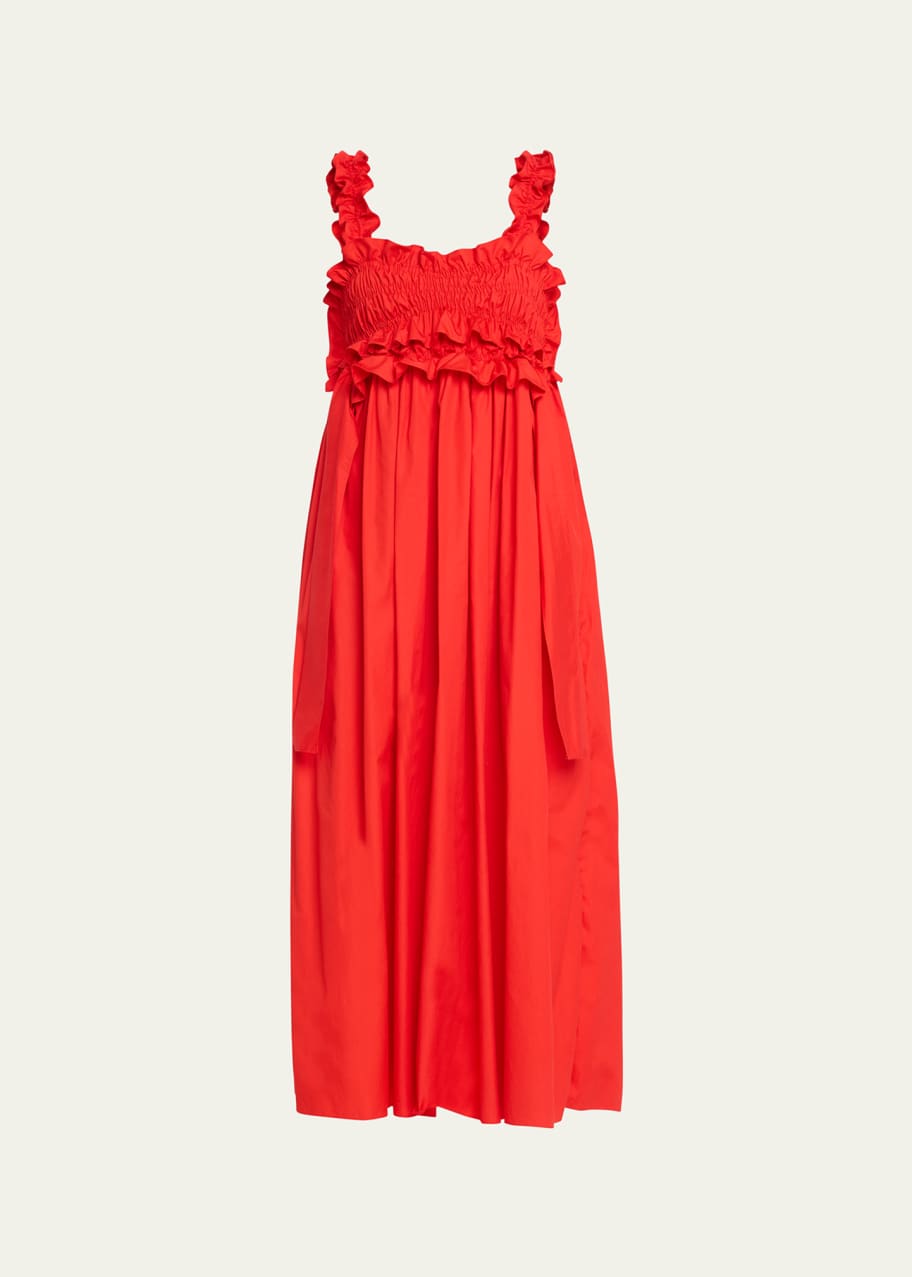 cecilie bahnsen red dress Giovanna Dress in Poppy Red
