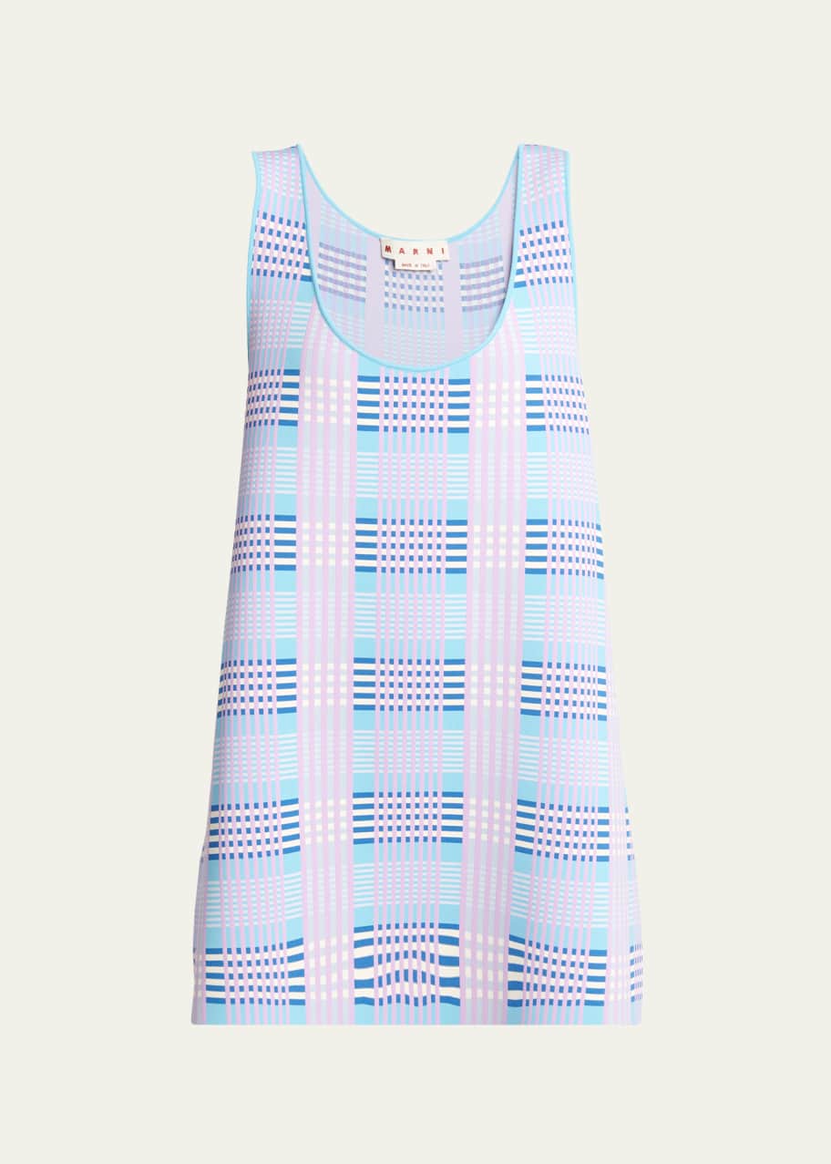 marni knit dress Marni - Mohair Dress With Orange Stripes - Dresses - Woman - Brown