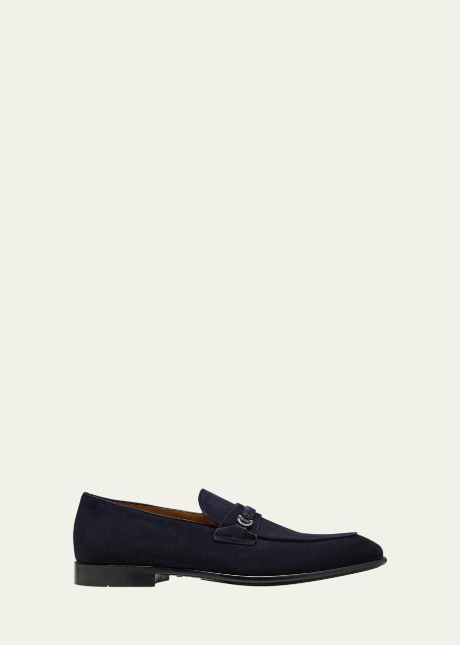 New Men’s Salvatore Ferragamo Desio Suede Gancio Penny Loafers US 13E Ferragamo Men main image 4