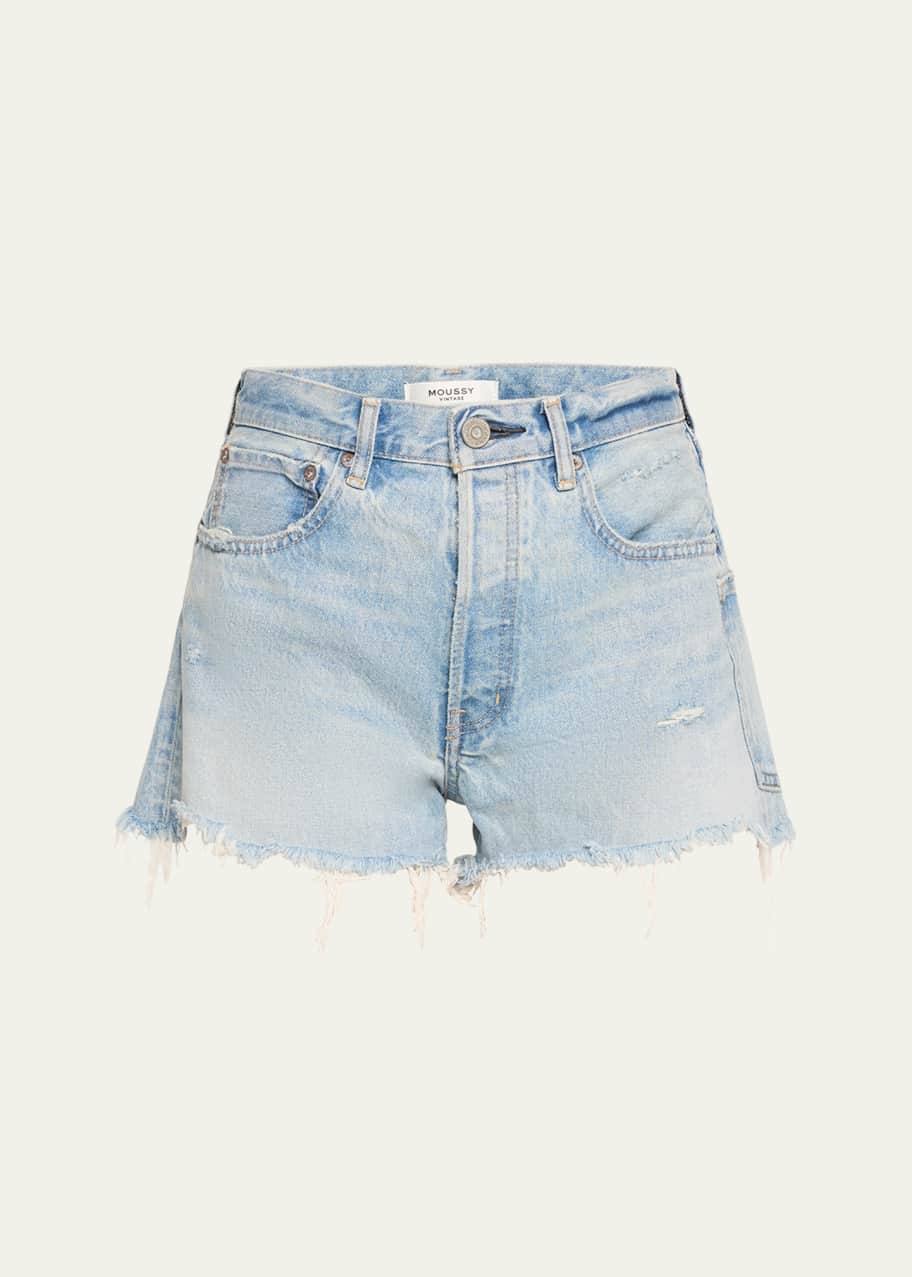 Distressed Denim Shorts