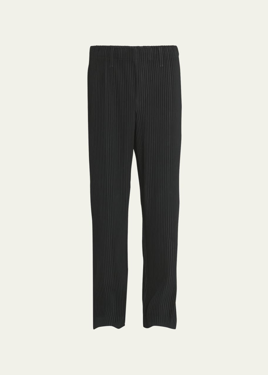 Men's Pleated Split-Back Pants