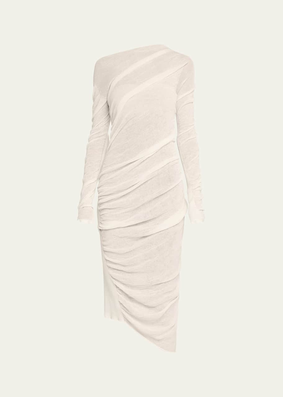 knee length dresses for ladies Asymmetric Midi Dress – Paradigm the Label main image 0